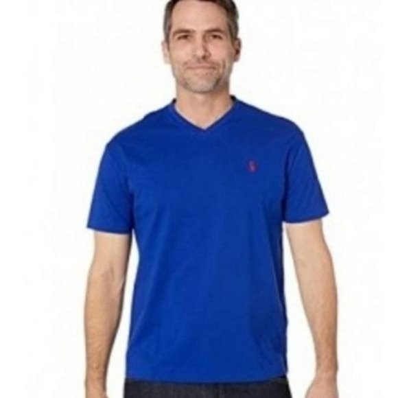 Polo Ralph Lauren Other - Polo Ralph Lauren men V Neck T-shirt Short Sleeve Blue Color Size Medium nwot